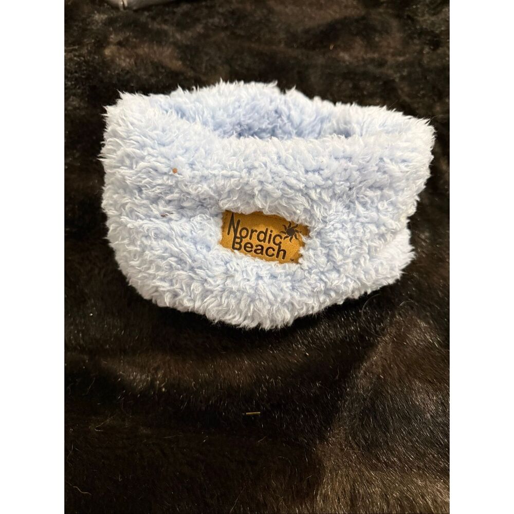 Nordic  Beach "blue " Fuzzy‎ Head Wrap one size